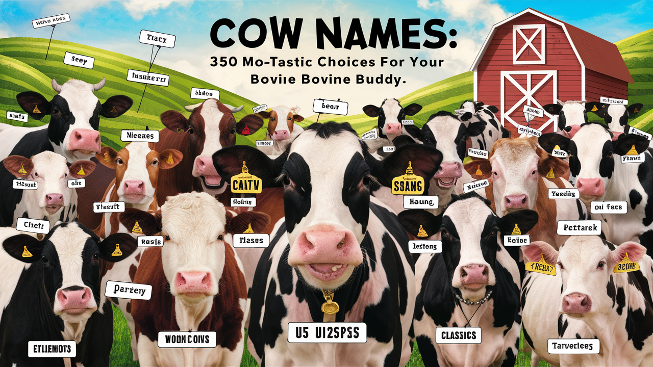 Cow Names for Your Bovine Buddy