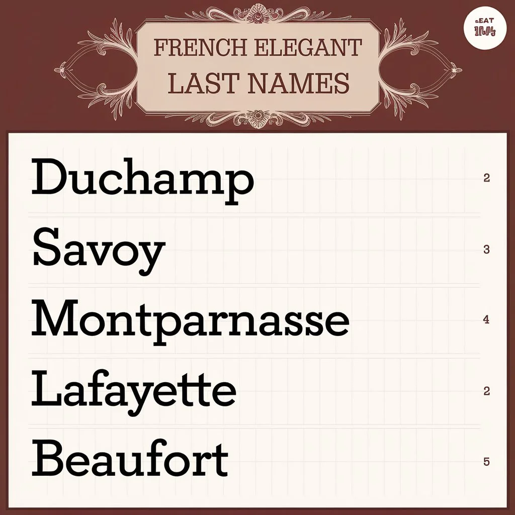 French Elegant Last Names