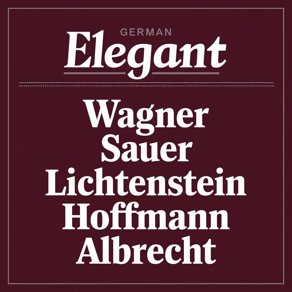 German Elegant Last Names